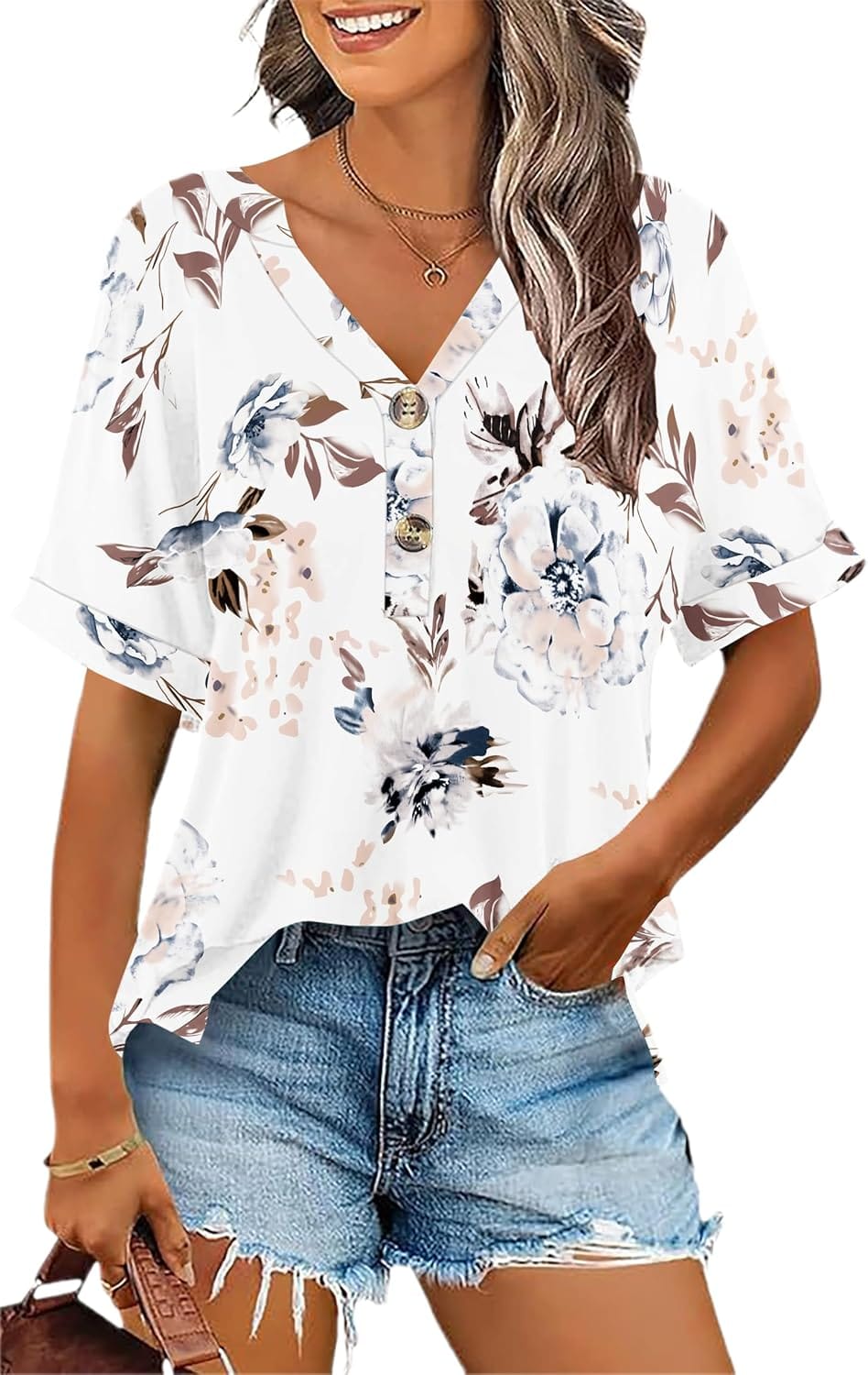 Stylischer Sommerlook: PLOKNRD Damen T-Shirt mit V-Ausschnitt im Test!