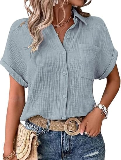 Elegante NUOKE Musselin Bluse für den Sommer – Perfekt für Leggings!