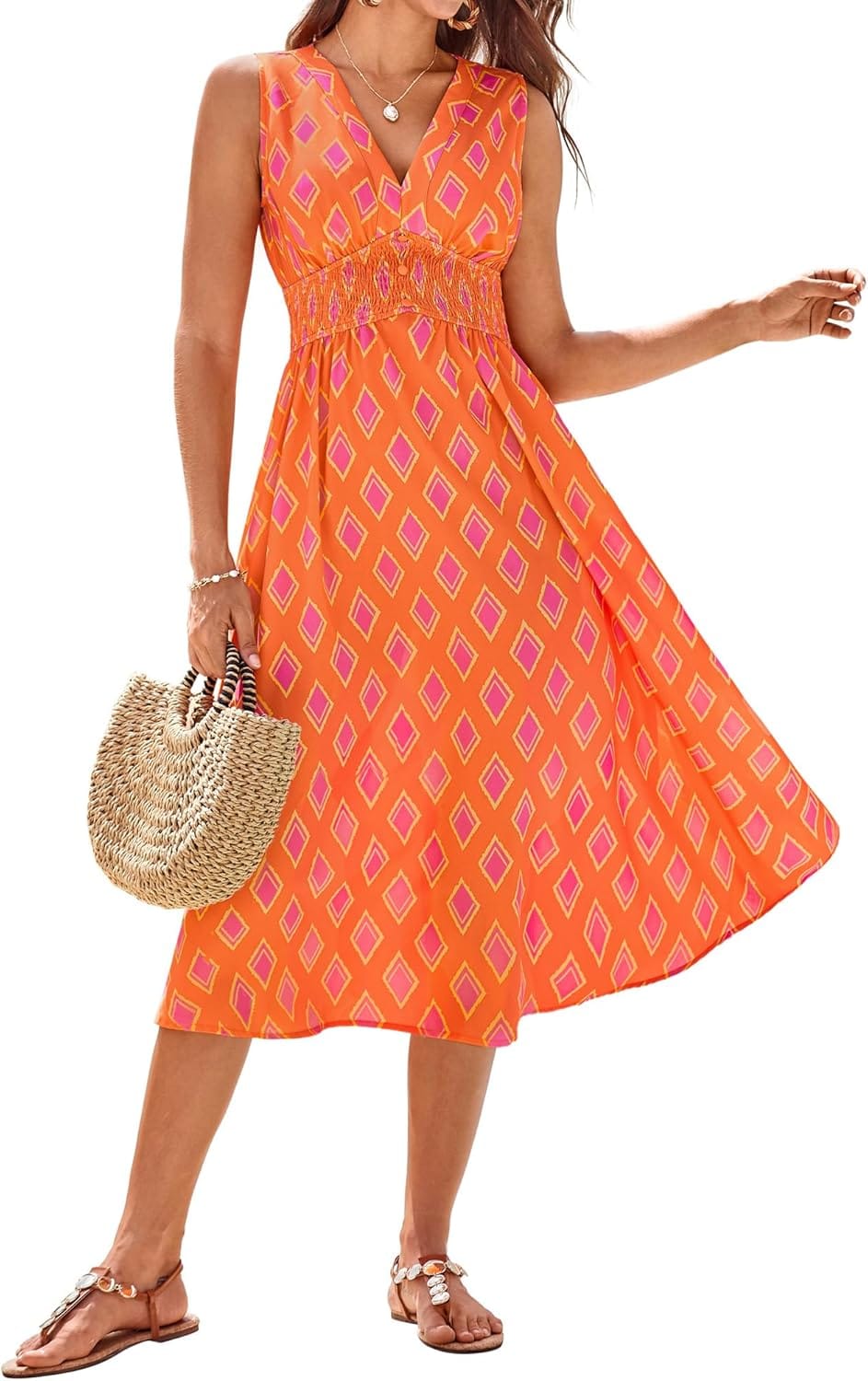 Eleganz für den Sommer: Das GRACE KARIN Damen Blumenkleid im Detail