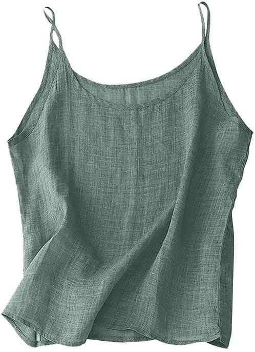 Flodxo Damen-Tank-Top: Stilvoller Sommerbegleiter aus Baumwolle und Leinen