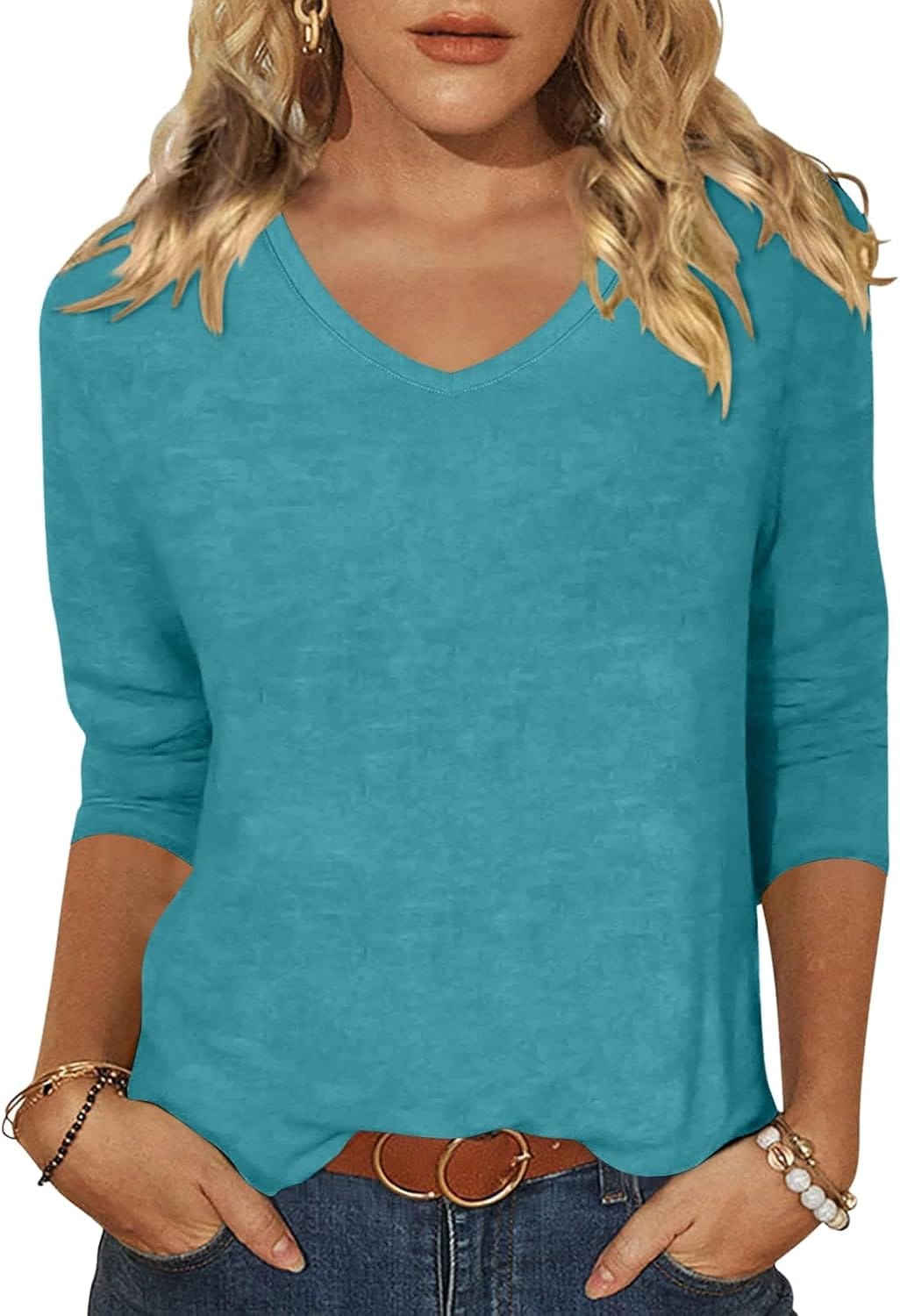 Minetom 3/4 Arm Damen T-Shirt: Perfektes Sommer-Basic für jeden Anlass