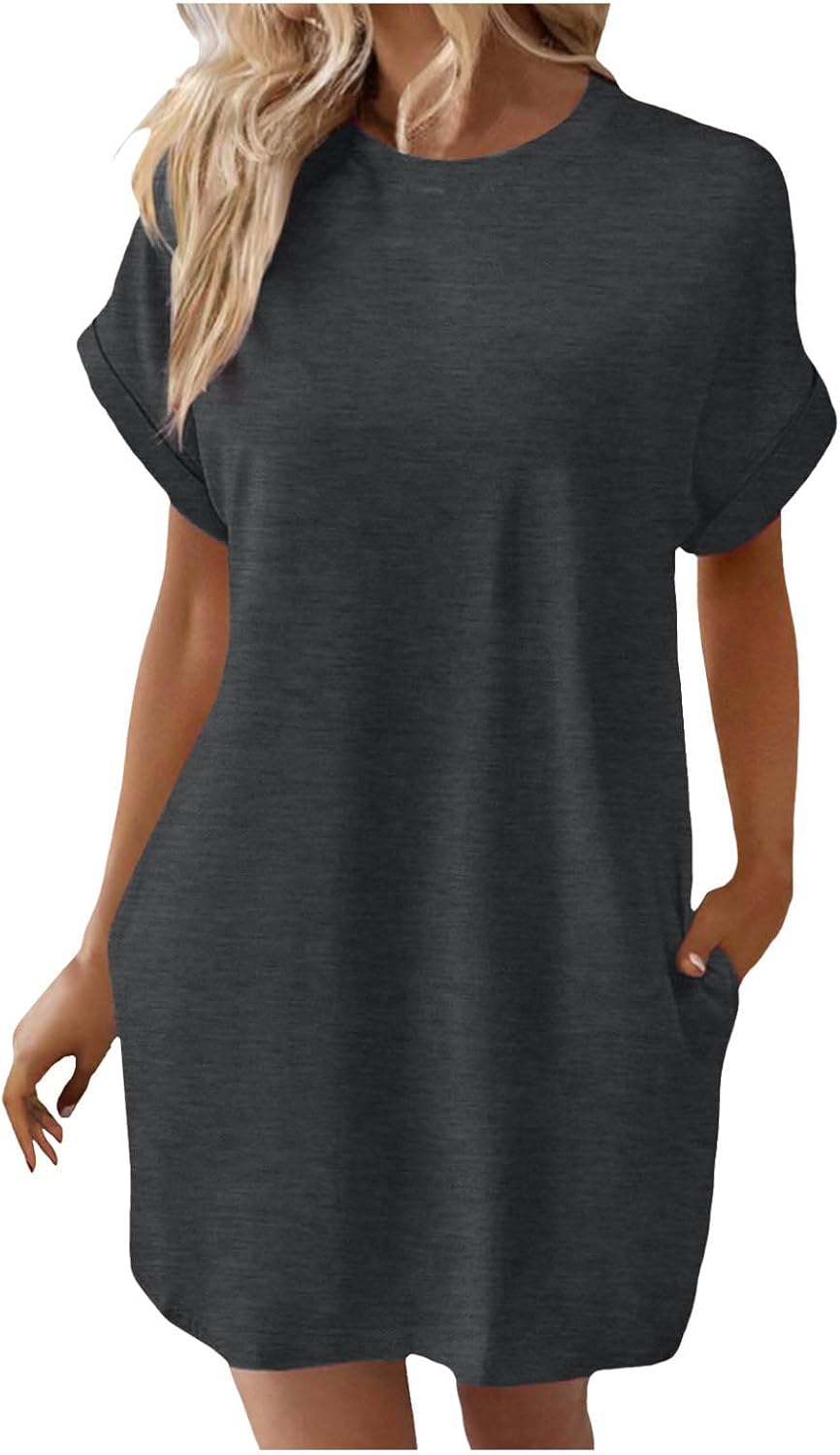 Das perfekte Sommerkleid: Weiches T-Shirt-Kleid für Damen mit Taschen!