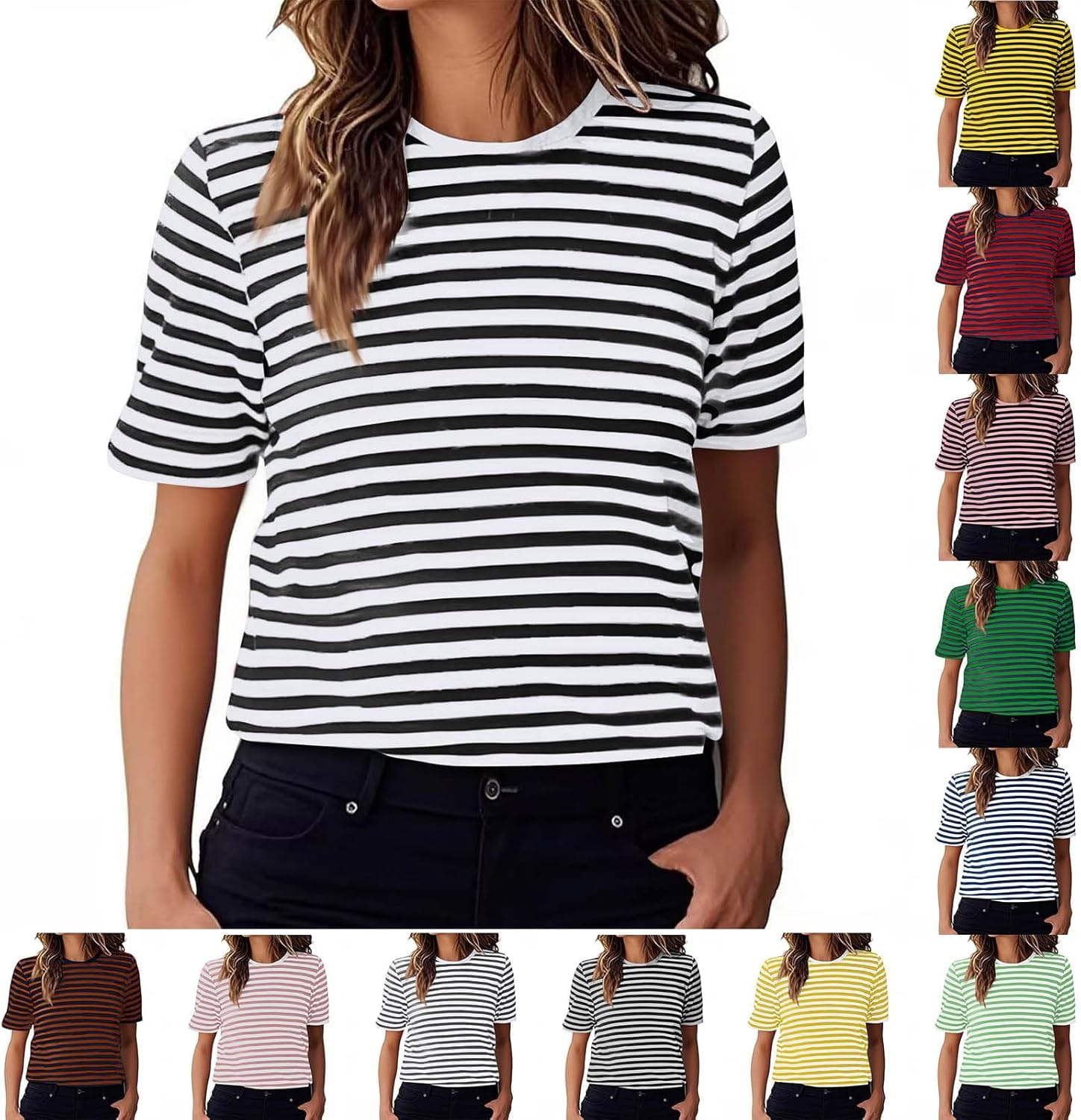 Stylische Sommermode: Das perfekte gestreifte T-Shirt für Damen